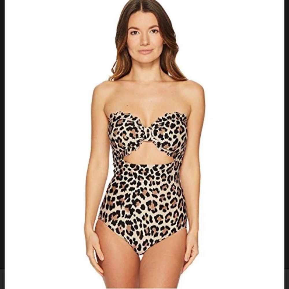Kate Spade Leopard Cutout One Piece